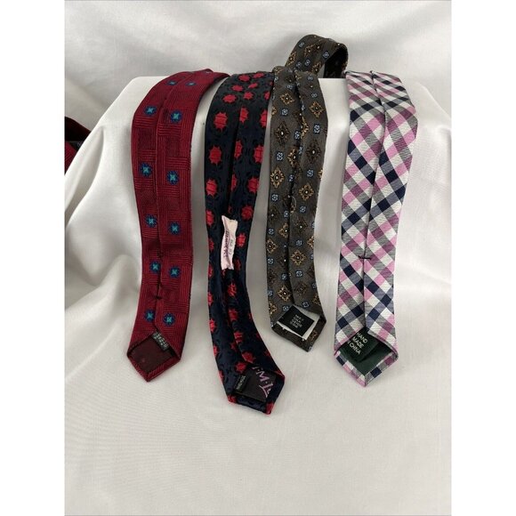 Lauren Ralph Lauren, TM Lewin, Hemley, Avanrata (Lot of X4) of Mens Silk Ties - Picture 7 of 15